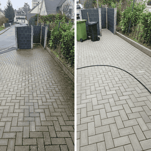 Reinigung von Pflastersteine