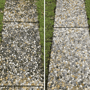 Waschbetonplatte Reinigung